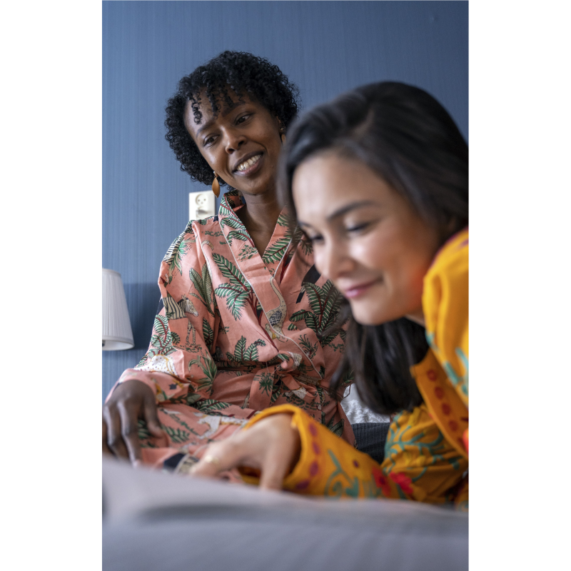 Pink Animal Print Kimono